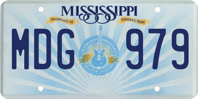 MS license plate MDG979