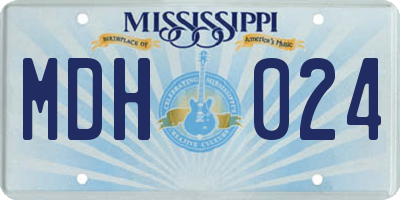 MS license plate MDH024