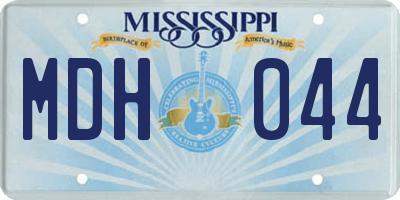 MS license plate MDH044