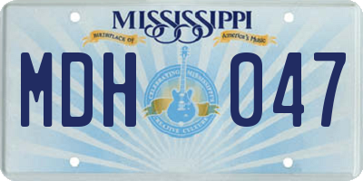 MS license plate MDH047