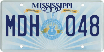MS license plate MDH048
