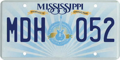 MS license plate MDH052
