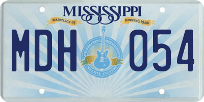 MS license plate MDH054