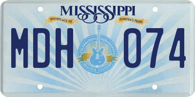 MS license plate MDH074