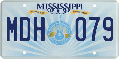 MS license plate MDH079