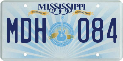 MS license plate MDH084