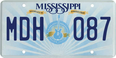 MS license plate MDH087