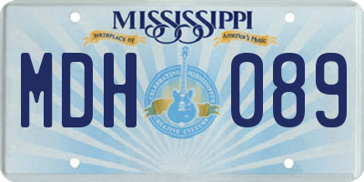 MS license plate MDH089