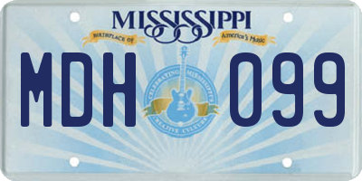 MS license plate MDH099