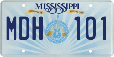 MS license plate MDH101