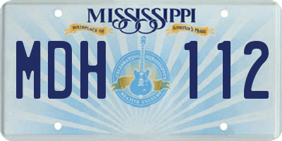 MS license plate MDH112