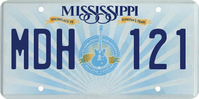 MS license plate MDH121