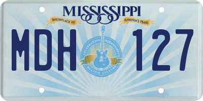 MS license plate MDH127