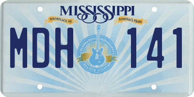 MS license plate MDH141