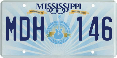 MS license plate MDH146