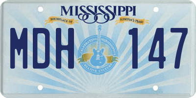 MS license plate MDH147