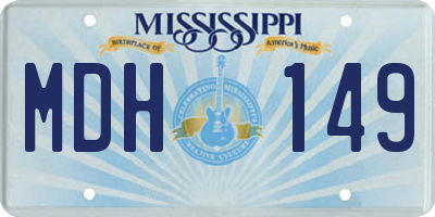 MS license plate MDH149