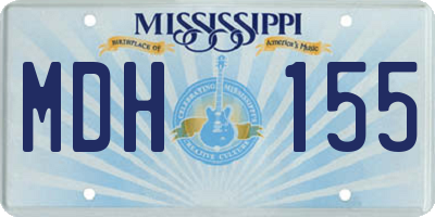 MS license plate MDH155
