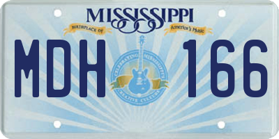 MS license plate MDH166