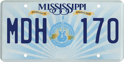 MS license plate MDH170
