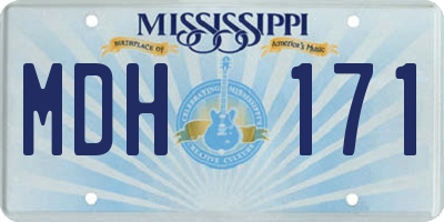MS license plate MDH171