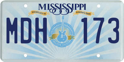 MS license plate MDH173