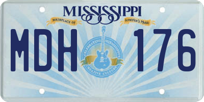 MS license plate MDH176