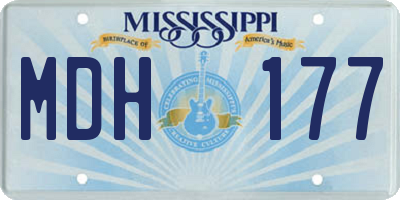 MS license plate MDH177