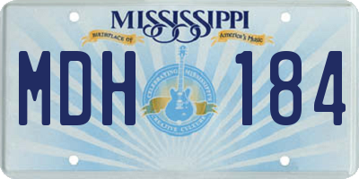 MS license plate MDH184