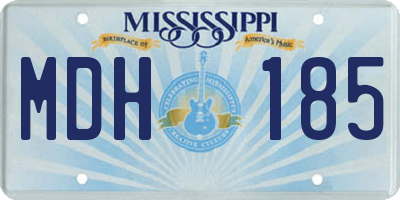 MS license plate MDH185