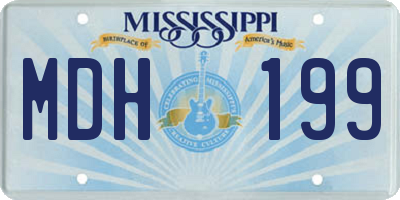 MS license plate MDH199