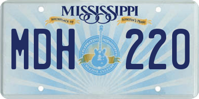 MS license plate MDH220
