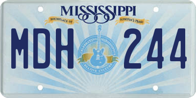 MS license plate MDH244