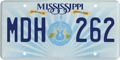 MS license plate MDH262