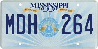 MS license plate MDH264