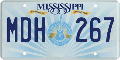 MS license plate MDH267