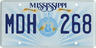 MS license plate MDH268