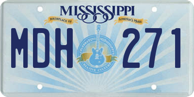 MS license plate MDH271