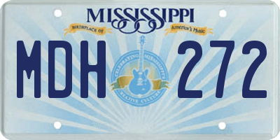 MS license plate MDH272