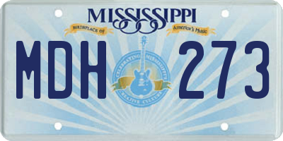 MS license plate MDH273