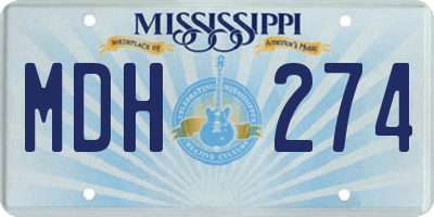 MS license plate MDH274