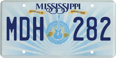 MS license plate MDH282