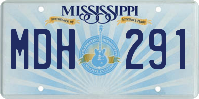 MS license plate MDH291