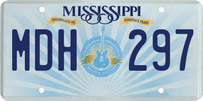 MS license plate MDH297