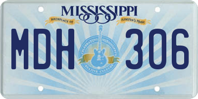 MS license plate MDH306