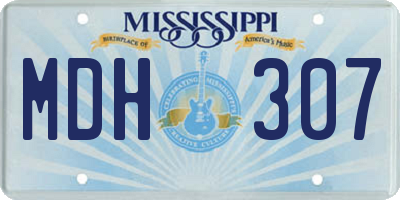 MS license plate MDH307