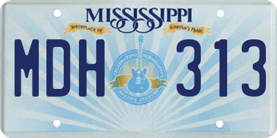 MS license plate MDH313