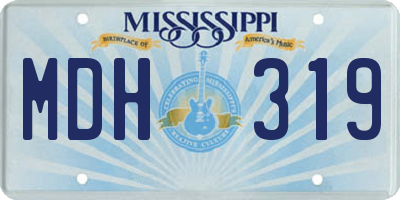 MS license plate MDH319