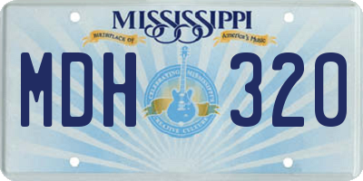 MS license plate MDH320