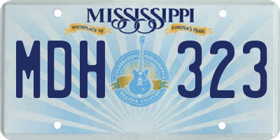 MS license plate MDH323
